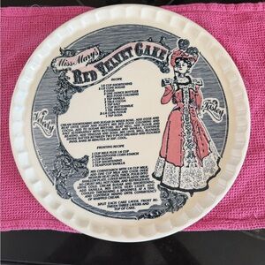 Vintage Miss Mary’s Red Velvet Cake Plate